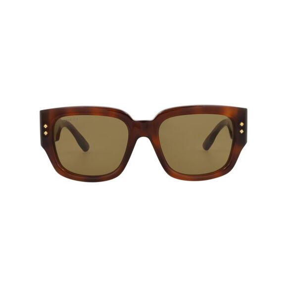 Gucci Square-Frame Recycled Acetate Sunglasses Brown Mens - Picture 1 of 6